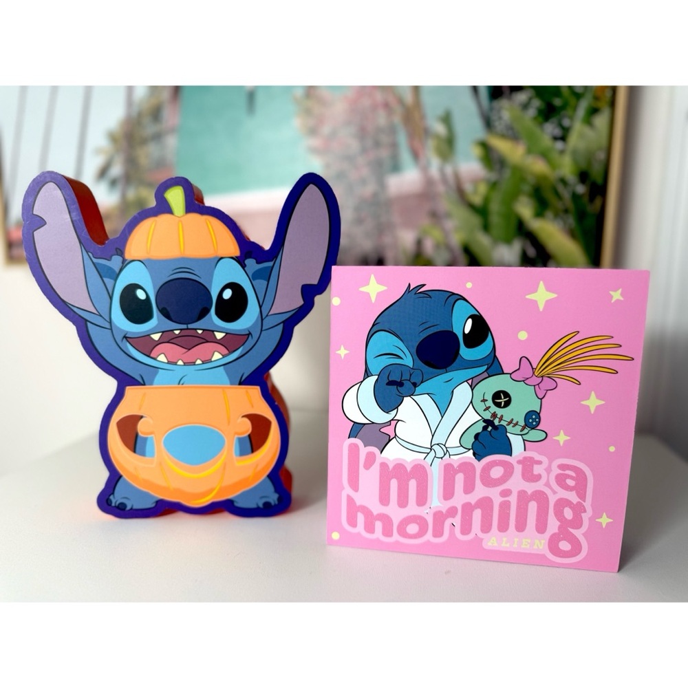 Disney Lilo & Stitch Halloween Box Signs Set of 2 Wall Art Pumpkin & Scrump